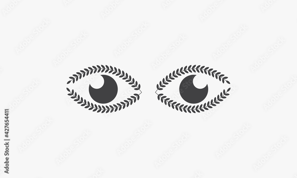 nature eye vector illustration on white background. creative icon. nature eye vector illustration on white background. creative icon.