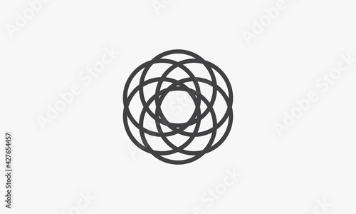 abstract circle line vector illustration on white background. creative icon.