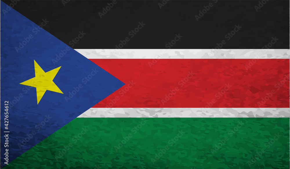 Grunge textured South Sudan flag Grunge textured South Sudan flag