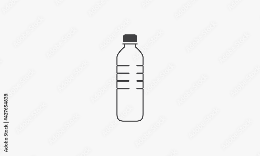 bottle mineral water vector illustration on white background. creative icon. bottle mineral water vector illustration on white background. creative icon.