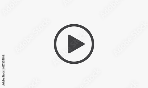 play circle line vector illustration on white background. creative icon. Free Download play circle line vector illustration on white background. creative icon. - GFXLoad