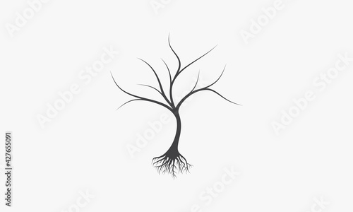 tree dead dry vector illustration on white background. creative icon.