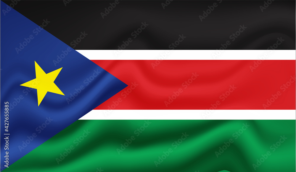 Obraz premium Grunge textured South Sudan flag
