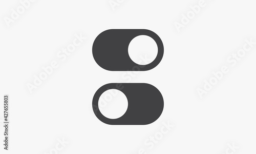 enable disable button. simple icon vector.