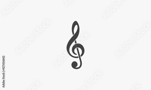 clef icon. vector illustration. isolated on white background.