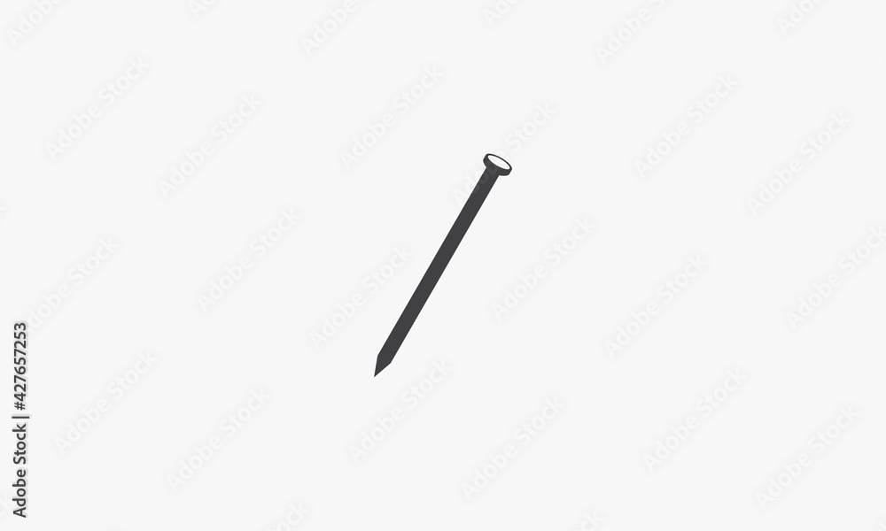concrete nail icon. vector illustration. isolated on white background.