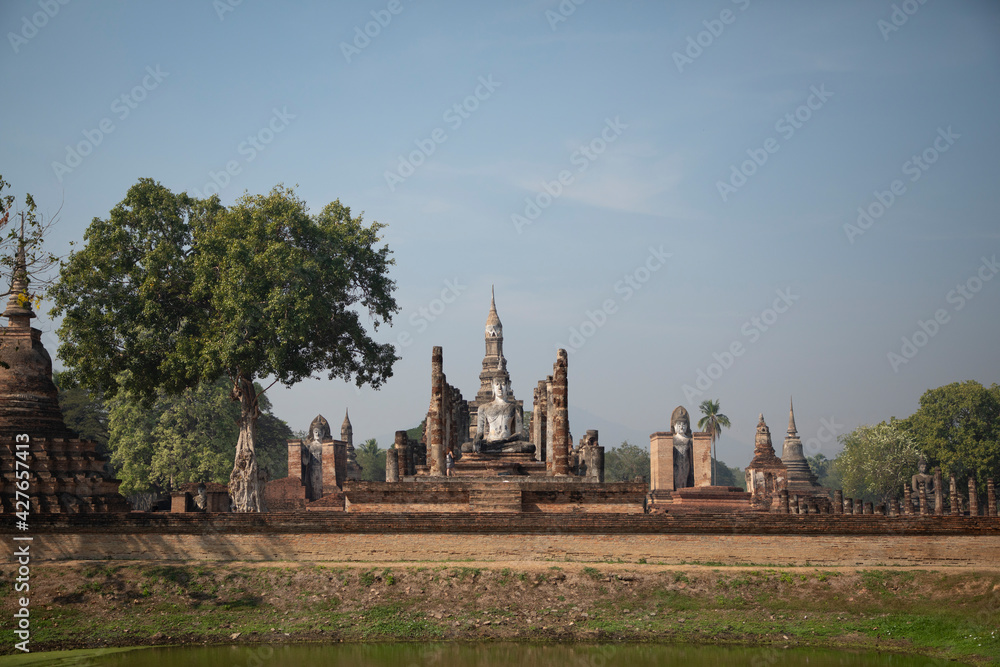 Statue at Sukhothai historical park Thailand