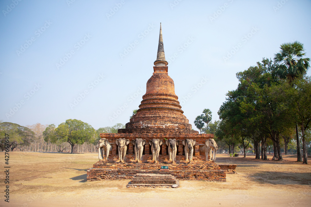Elepahnt at Sukhothai historical park Thailand