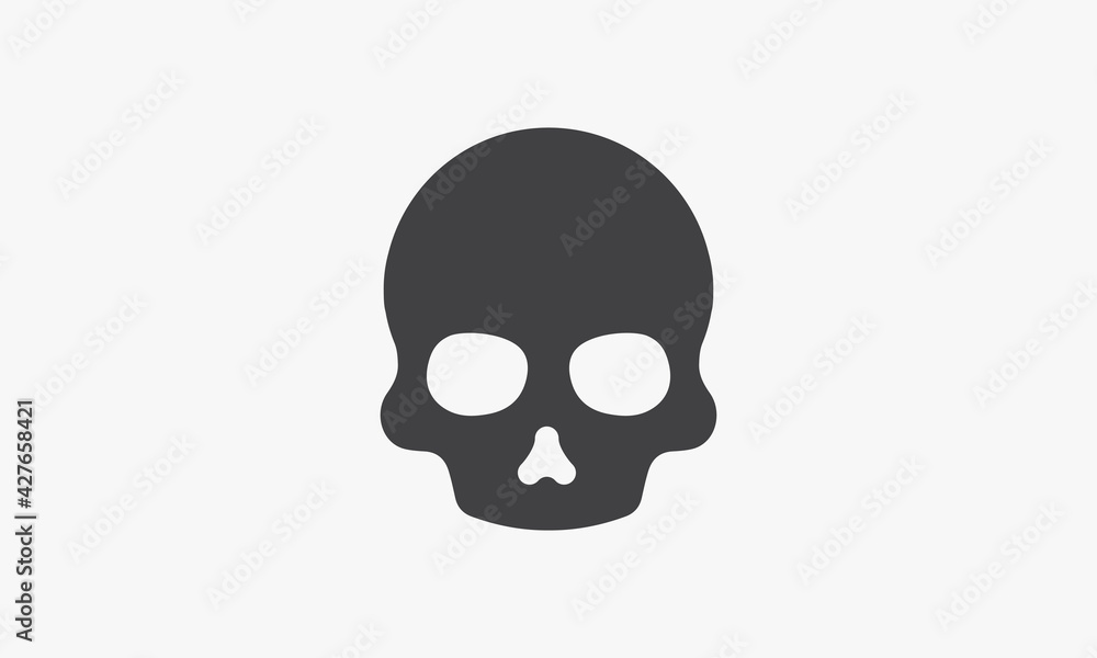 skull icon. vector illustration. isolated on white background.