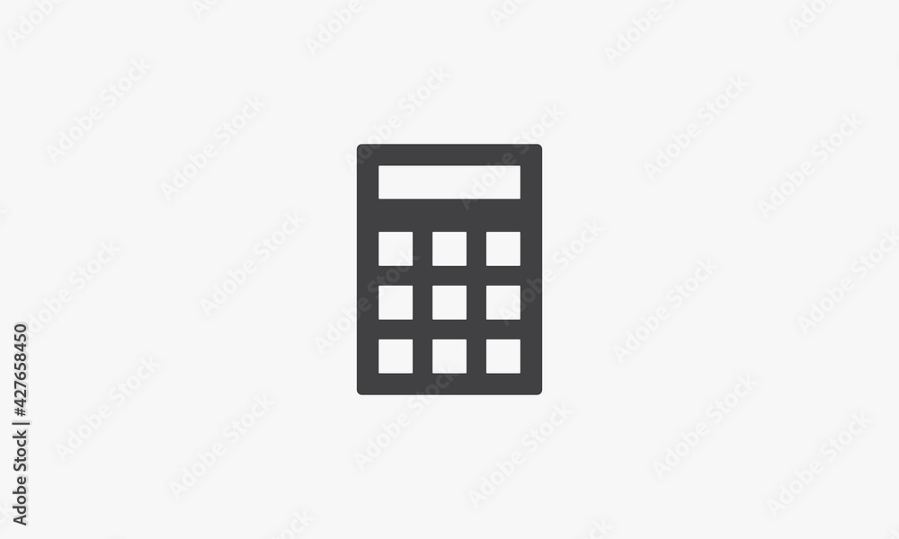 calculator vector illustration on white background. creative icon. calculator vector illustration on white background. creative icon.