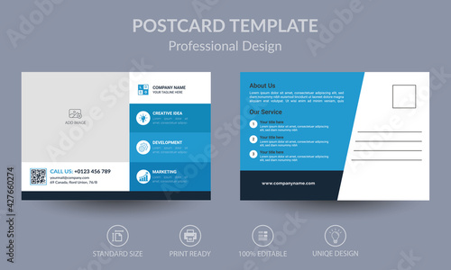 Creative corporate business Modern postcard EDDM design template
