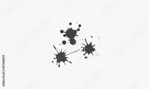 ink paint splash. vector illustration. isolated on white background.
