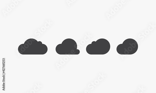 set icon clouds. isolated on white background.