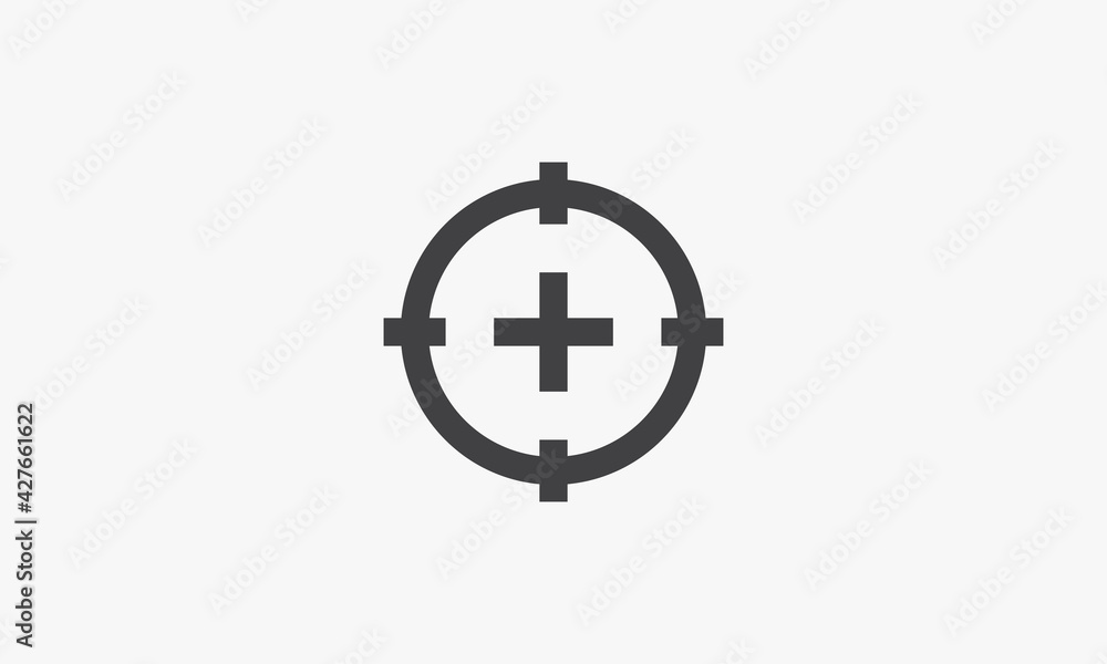 aim icon flat vector isolated on white background. aim icon flat vector isolated on white background.