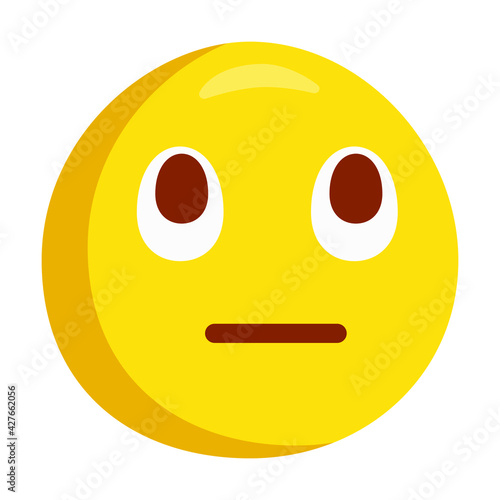 Rolling Eyes Emoji Icon Illustration. Eye Roll Vector Symbol Emoticon Design Doodle Vector.