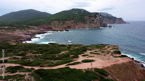 Panoramica della costa a ovest della Sardegna