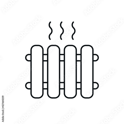 Heating pipes linear icon. Plumbing. Thin line customizable illustration. Contour symbol. Vector isolated outline drawing. Editable stroke