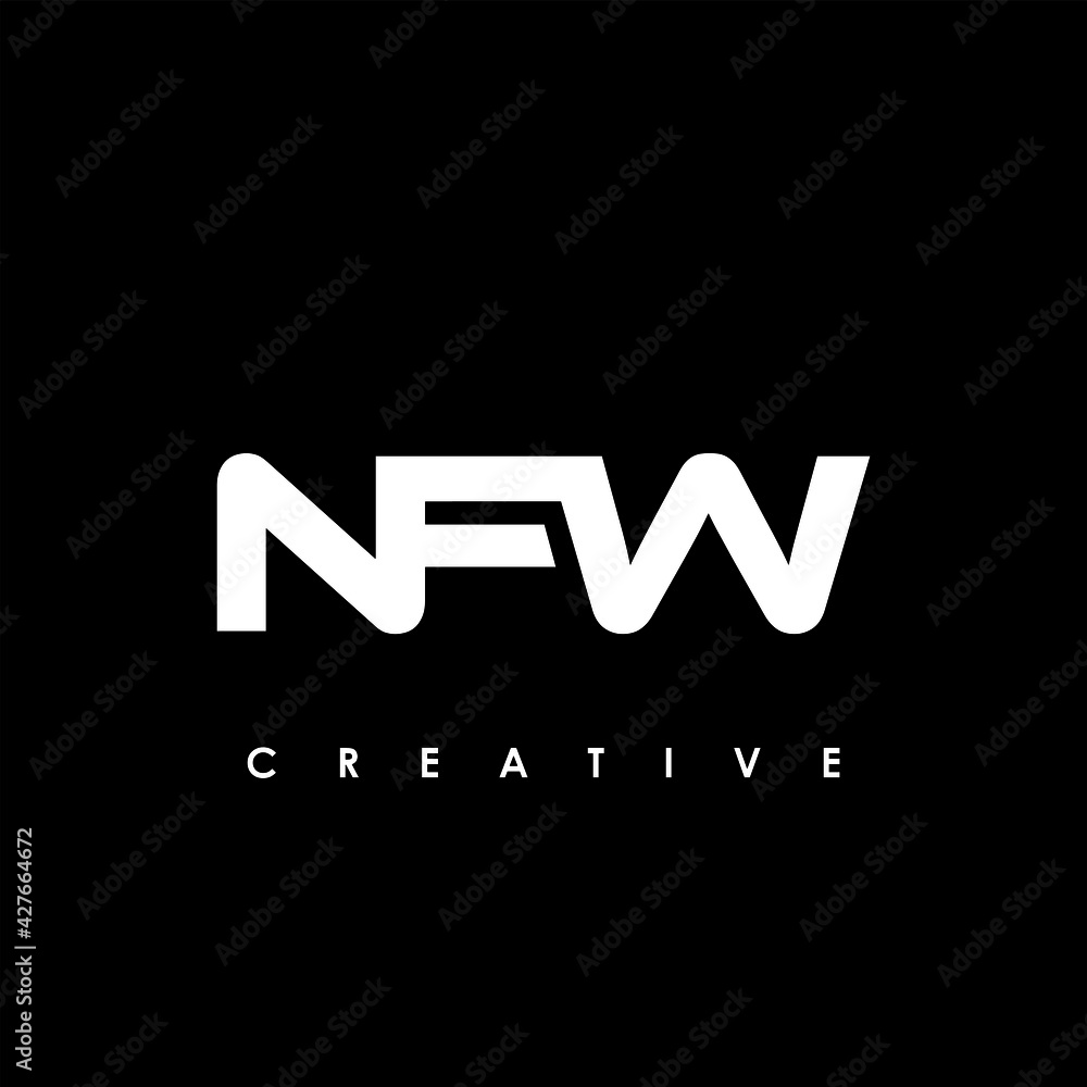 NFW Letter Initial Logo Design Template Vector Illustration