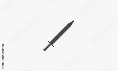 gladius sword icon. vector illustration. isolated on white background.