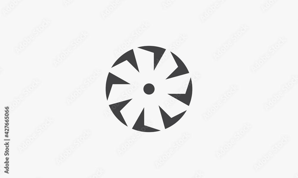 circle fan icon design flat vector. circle fan icon design flat vector.