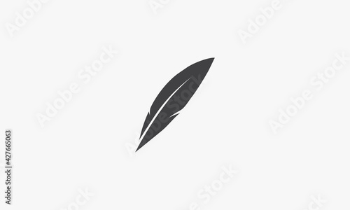 feather icon. isolated on white background. vector illustration.