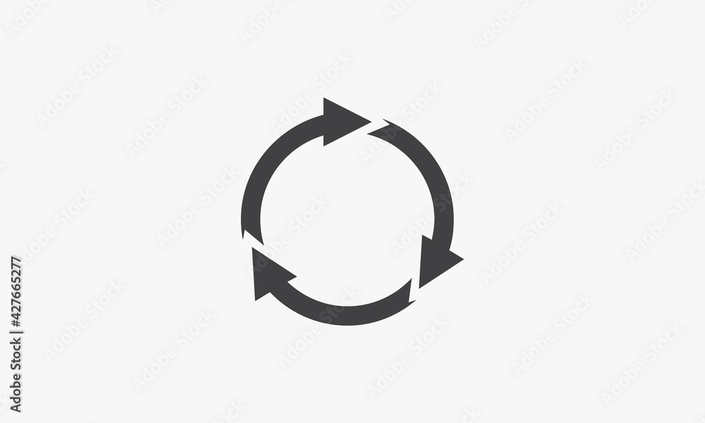 recycle arrows icon vector illustration. isolated on white background. recycle arrows icon vector illustration. isolated on white background.