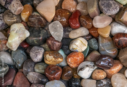 Background with colorful natural mineral gemstones.