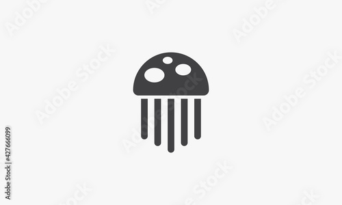 jellyfish icon. vector illustration. isolated white background.