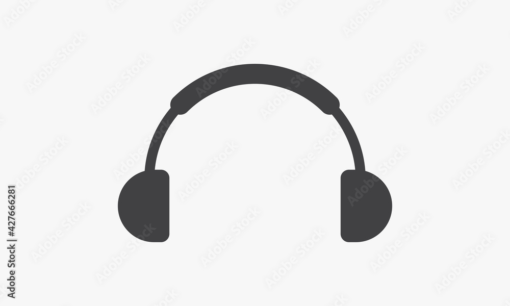 headphones icon. vector illustration on white background. headphones icon. vector illustration on white background.