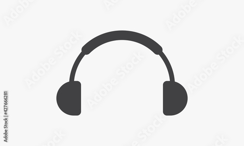 headphones icon. vector illustration on white background.