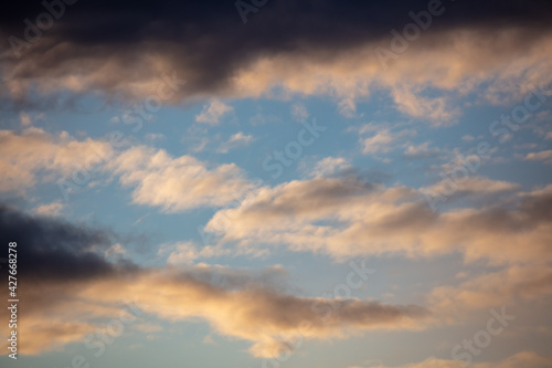Fototapeta Naklejka Na Ścianę i Meble -  Rain clouds in the sky at sunset