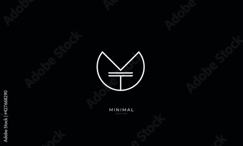 Alphabet letter icon logo YT or TY