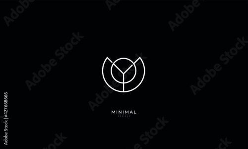 Alphabet letter icon logo YO or OY