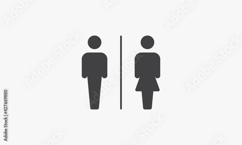 toilet sign icon. vector illustration. isolated on white background. photo