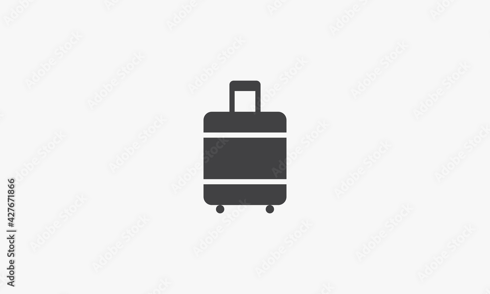 travel suitcase icon. isolated on white background. travel suitcase icon. isolated on white background.