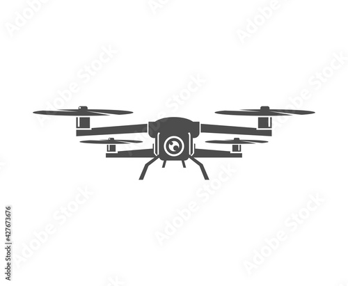 drone icon vector isolated on white