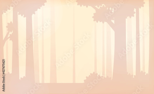 羊皮紙に描かれた森の背景