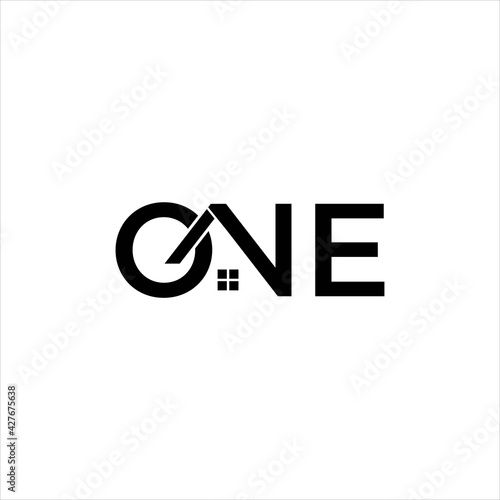 one home real estate logo design vector