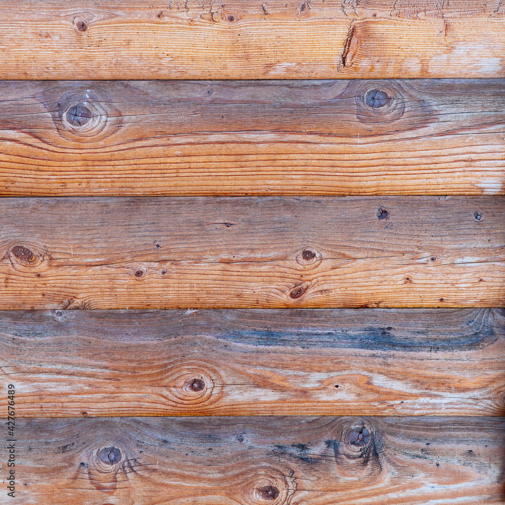Fototapeta premium Horizontal Log wall texture