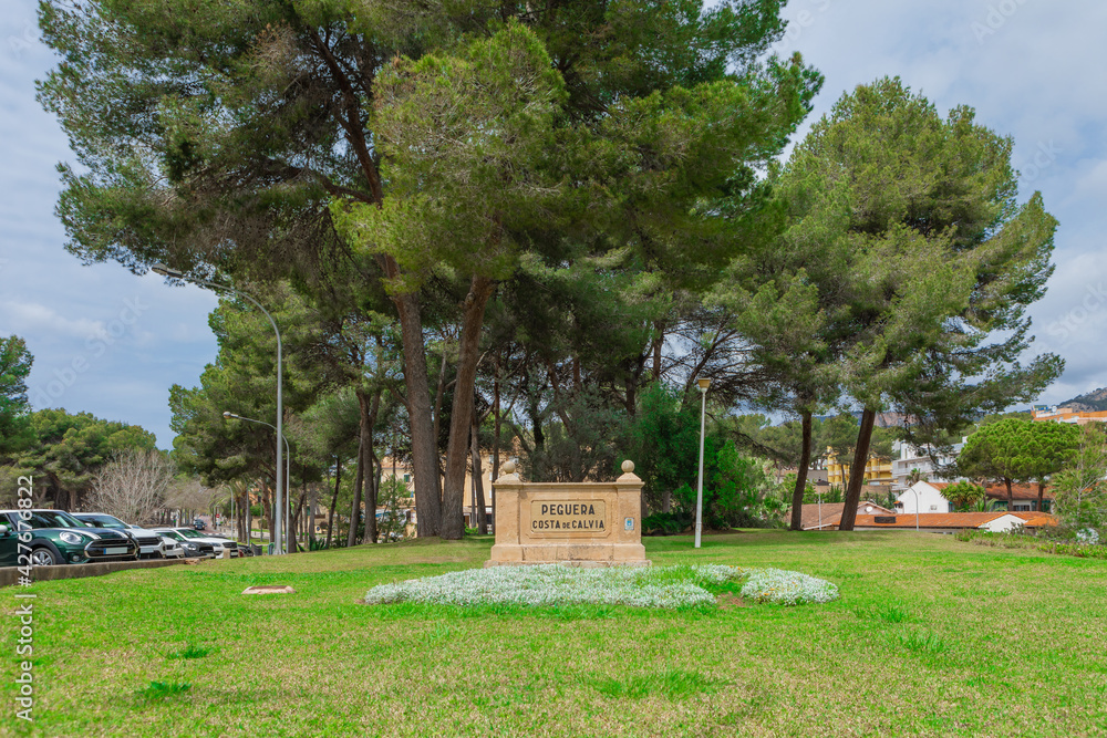 Entrance sign to Paguera (Calvia, Mallorca). Tourist destination in the Mediterranean Entrance sign to Paguera (Calvia, Mallorca). Tourist destination in the Mediterranean