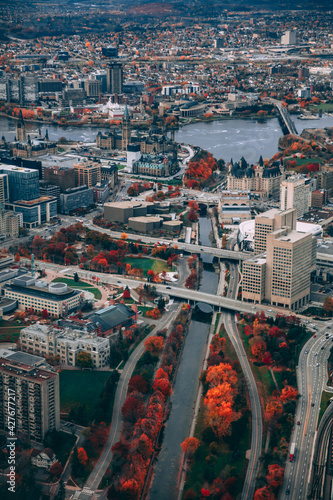 Rideau Canal Aerial View of Ottawa