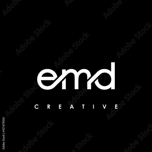 Print op canvas EMD Letter Initial Logo Design Template Vector Illustration