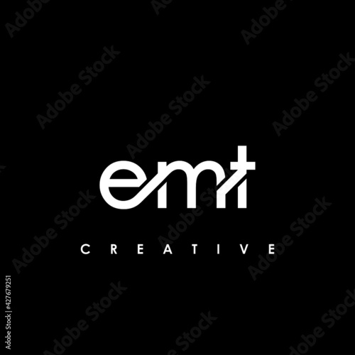 EMT Letter Initial Logo Design Template Vector Illustration