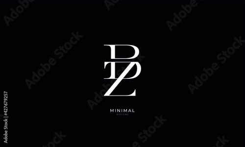 Alphabet letter icon logo BZ photo