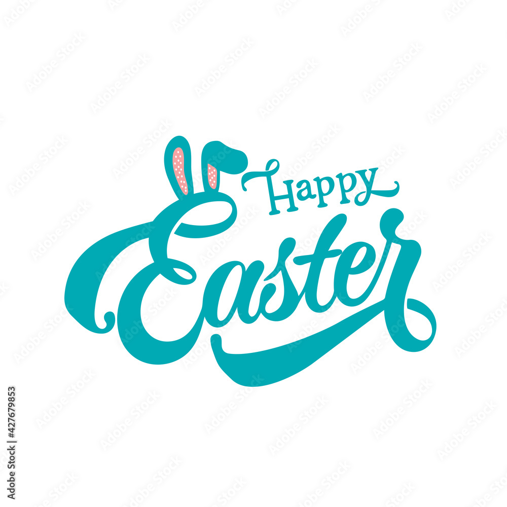Vector illustration. Happy Easter handwritten lettering. Happy Easter typography vector design for greeting cards and poster. Design template celebration. Vector illustration. Vector illustration. Happy Easter handwritten lettering. Happy Easter typography vector design for greeting cards and poster. Design template celebration. Vector illustration.