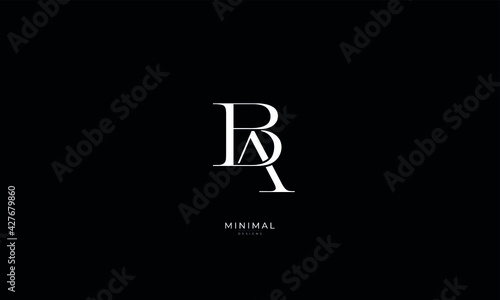 Alphabet letter icon logo BA photo