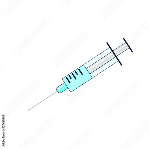 Syringe isolated on white