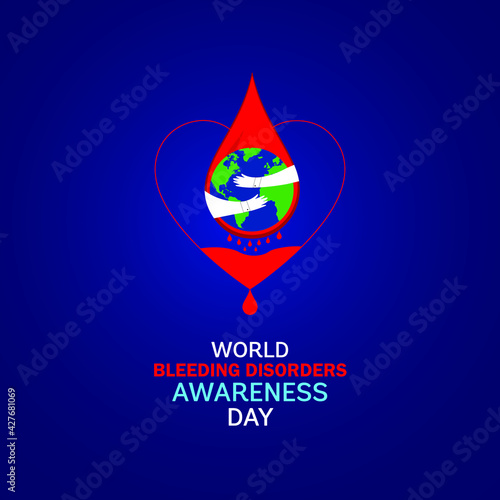 World Bleeding Disorders Awareness Day. April 15.Template for background, banner, card, poster. Vector illustration.
