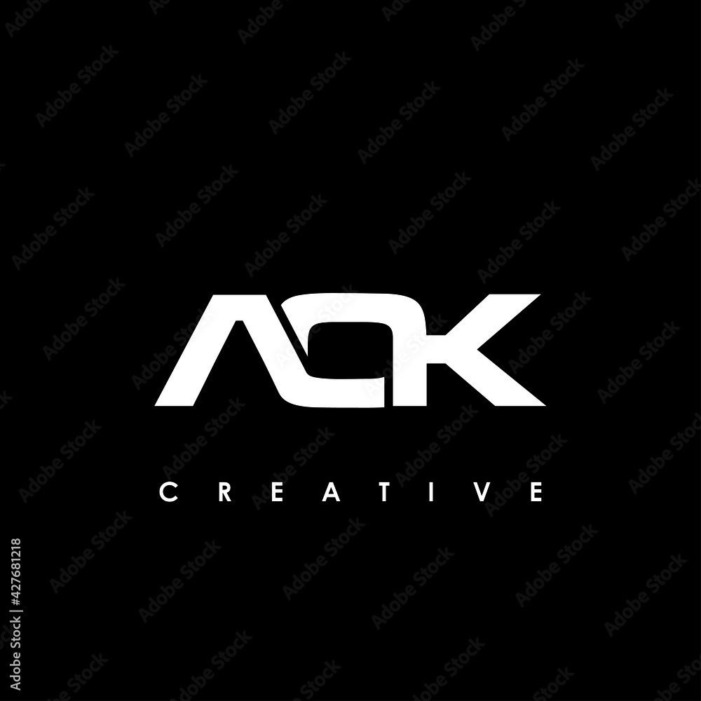 AOK Letter Initial Logo Design Template Vector Illustration AOK Letter Initial Logo Design Template Vector Illustration