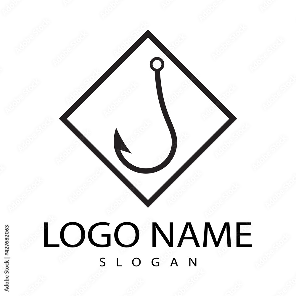 Fishing hook icon design template vector illustration Fishing hook icon design template vector illustration